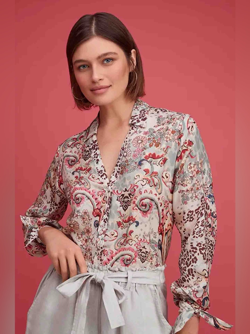 Johnny Was JUNGLE PAISLEY RASVANA BLOUSE size medium